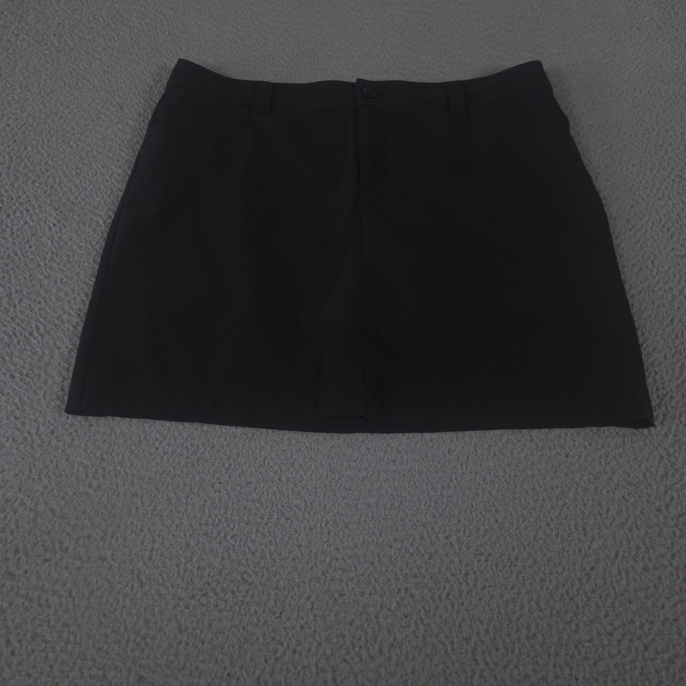 Eddie Bauer Skort Womens 12 Black Adventurer 2.0 Stretch Lined Hiking Activewear